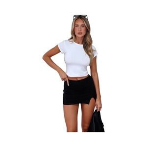 WHITE FOX Act Brand New Black Mini Skort Size Medium